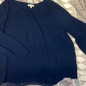 Long sleeve blue blouse
